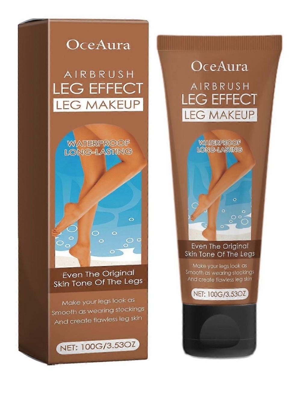 OceAura Airbrush Leg Effect Leg Makeup - Peach/Tan